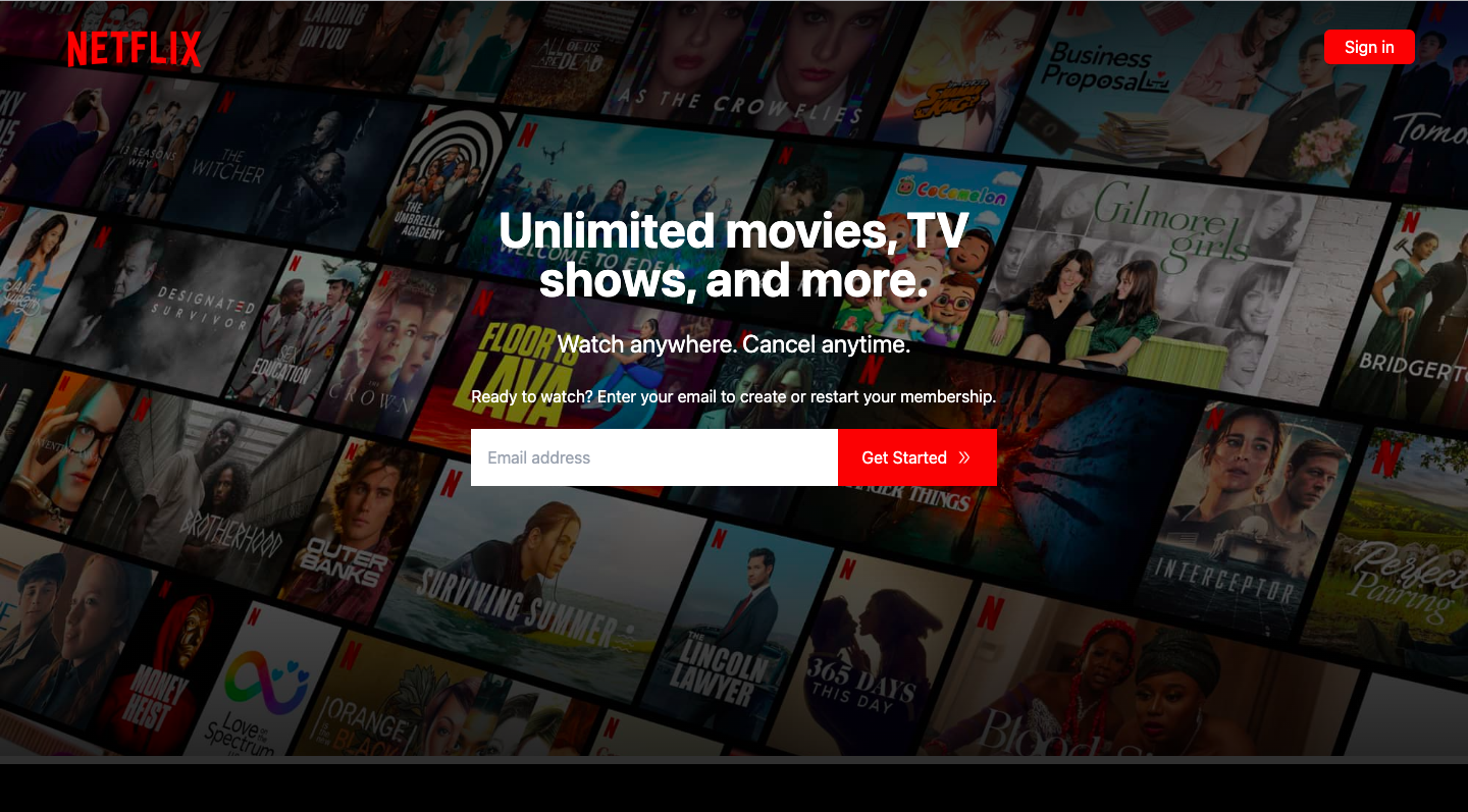 Netflix Movie Web App
